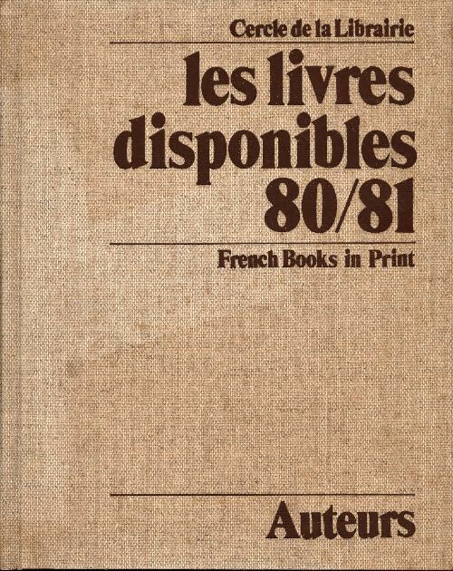 Livrenpoche : Les livres disponibles 1980-1981 - Cercle de la librairie - Livre