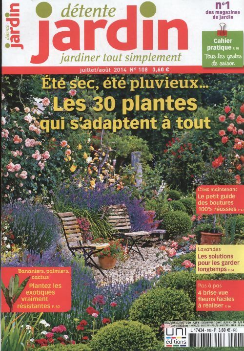 Livrenpoche : Détente jardin n°108 : Eté sec, été pluvieux... Les 30 plantes qui d'adaptent à tout - Collectif - Livre