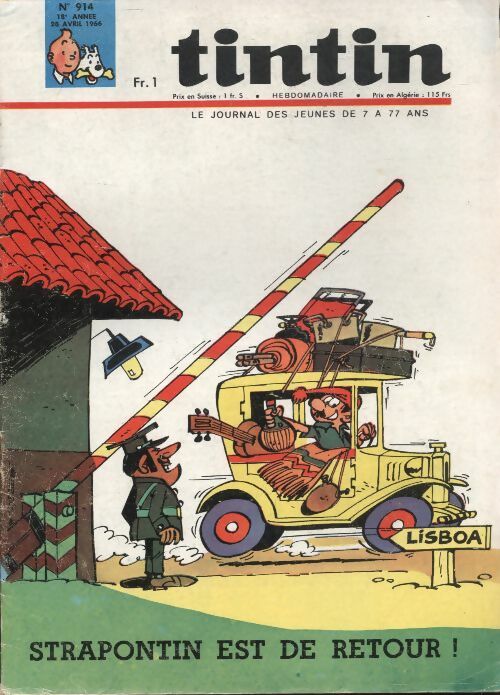 Livrenpoche : Tintin n°914 : Strapontin est de retour ! - Collectif - Livre