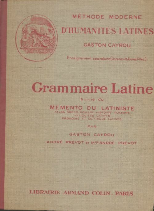 Livrenpoche : Grammaire latine - Gaston Cayrou - Livre