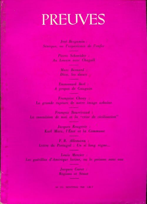Livrenpoche : Preuves n°212 - Collectif - Livre