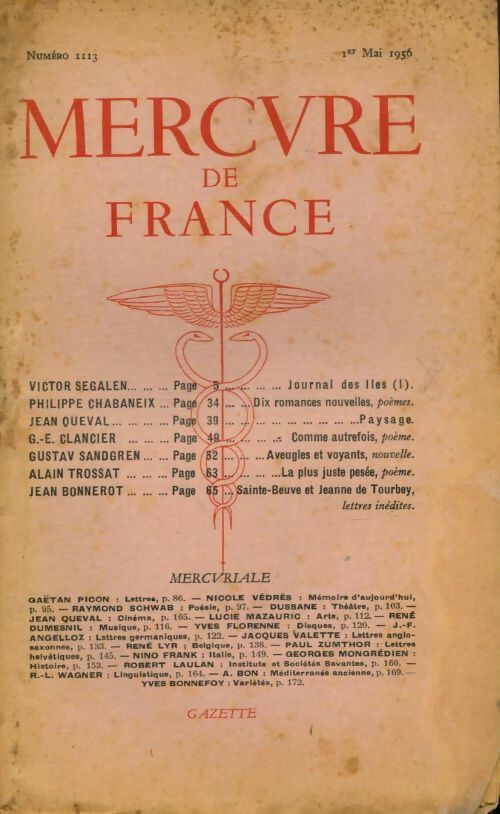 Livrenpoche : Mercure de France n°1113 - Collectif - Livre
