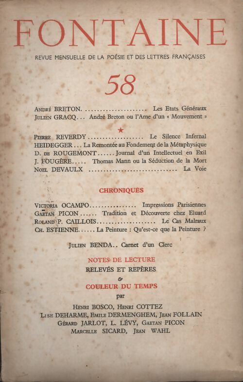 Livrenpoche : Fontaine n°58 - Collectif - Livre