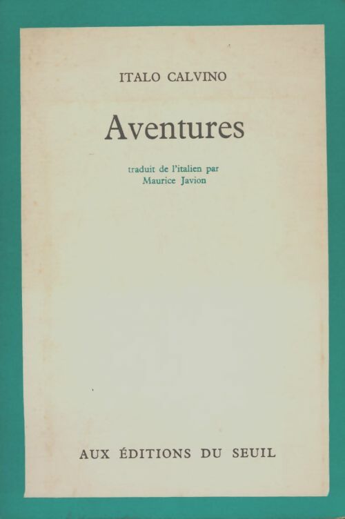 Livrenpoche : Aventures - Italo Calvino - Livre