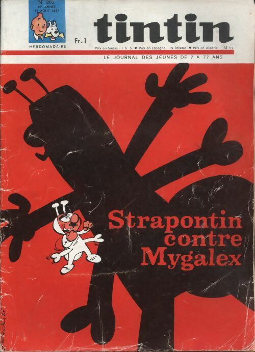 Livrenpoche : Tintin n°982 : Strapontin contre Mygalex - Collectif - Livre