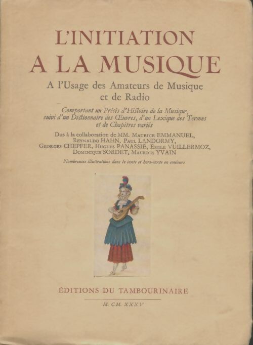 Livrenpoche : L'initiation à la musique - Collectif - Livre