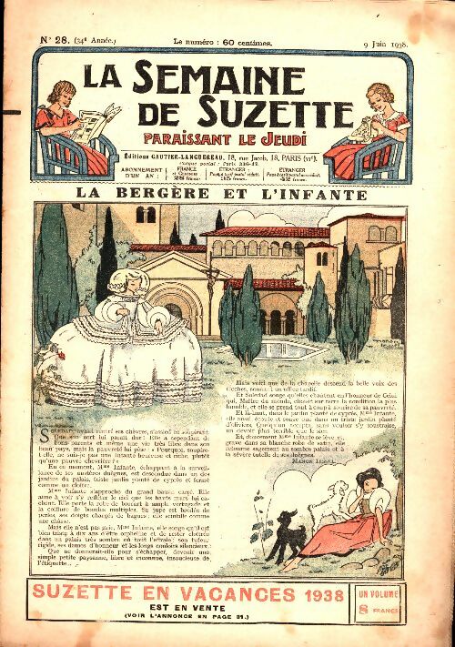 Livrenpoche : La semaine de Suzette 34e année n°28 : La bergère et l'infante - Collectif - Livre