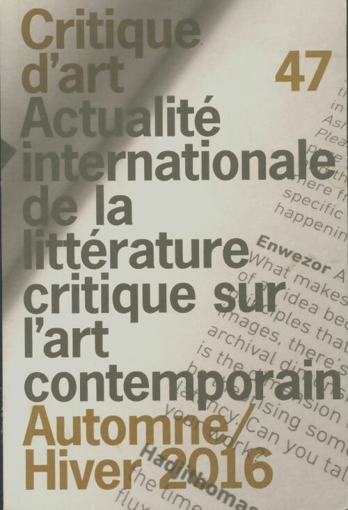 Livrenpoche : Critique d'art n°47 - Collectif - Livre