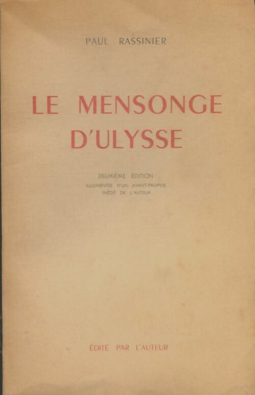 Livrenpoche : Le mensonge d'Ulysse - Paul Rassiner - Livre