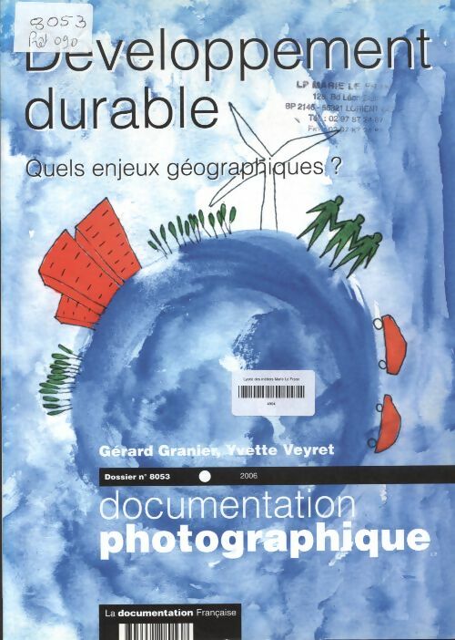 Livrenpoche : La documentation photographique n°8053 : Developpement durable - Collectif - Livre