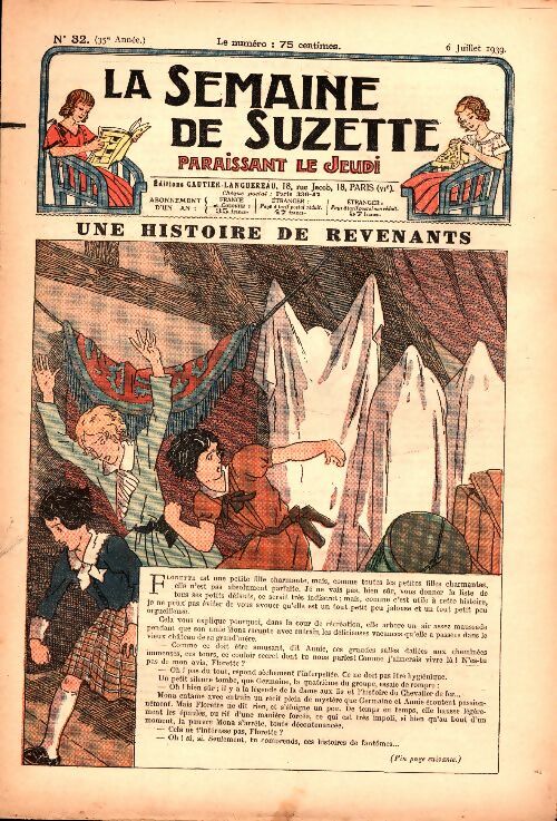 Livrenpoche : La semaine de Suzette 35e année n°32 : Une histoire de revenants - Collectif - Livre