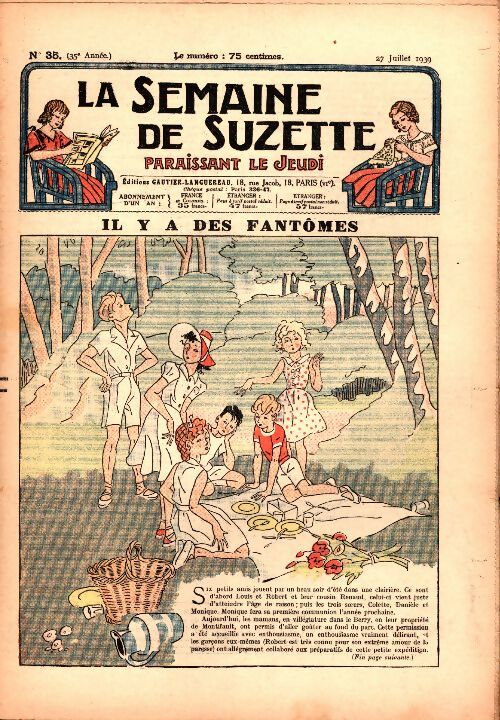 Livrenpoche : La semaine de Suzette 35e année n°35 : Il y a des fantômes - Collectif - Livre