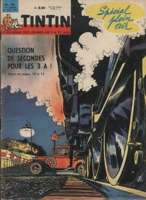 Livrenpoche : Tintin n°766 : Question de secondes pour les 3 A ! - Collectif - Livre