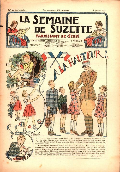 Livrenpoche : La semaine de Suzette 36e année n°7 : A la hauteur ! - Collectif - Livre