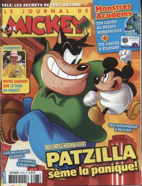 Livrenpoche : Le journal de Mickey n°31872997 : Patzilla sème la panique ! - Collectif - Livre