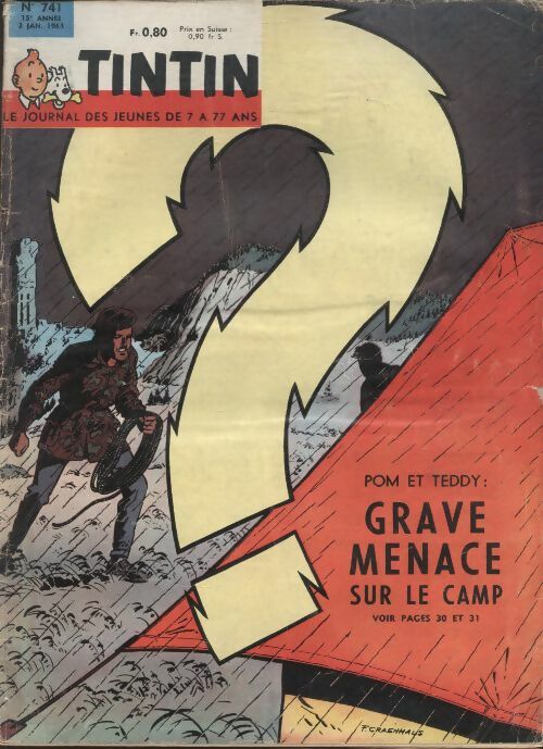 Livrenpoche : Tintin n°741 : Pom et Teddy : grave menace sur le camp - Collectif - Livre
