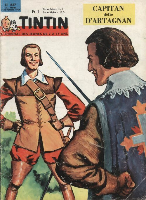 Livrenpoche : Tintin n°837 : Capitan défi D'Artagnan - Collectif - Livre