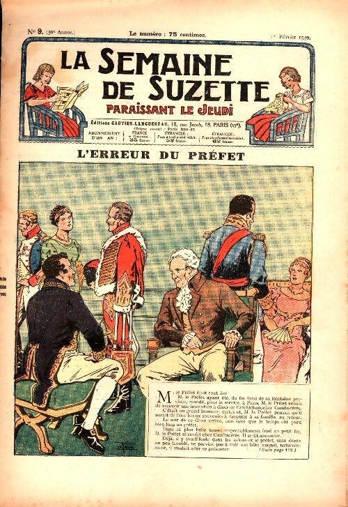 Livrenpoche : La semaine de Suzette 36e année n°9 : Le manteau du professeur Branestawn - Collectif - Livre
