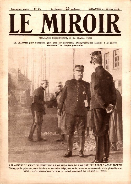 Livrenpoche : Le Miroir n°65 - Collectif - Livre