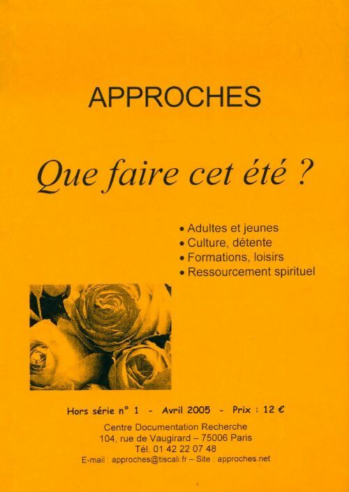 Livrenpoche : Approches HS n°1 : Que faire cet été? - Collectif - Livre