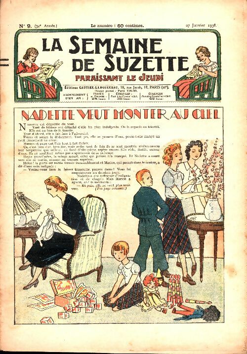 Livrenpoche : La semaine de Suzette 34e année n°9 : Nadette veut monter au ciel - Collectif - Livre