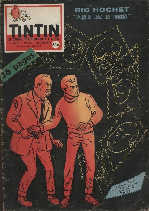 Livrenpoche : Tintin n°556 : Ric Hochet : "Enquête chez les timbrés" - Collectif - Livre