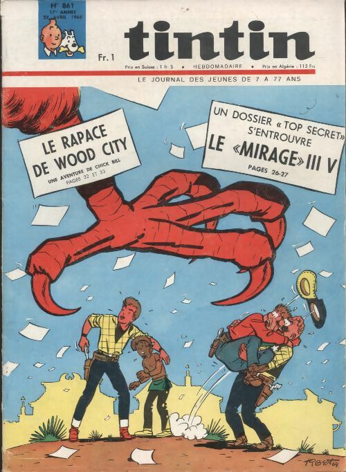 Livrenpoche : Tintin n°861 : Le rapace de Wood City - Collectif - Livre