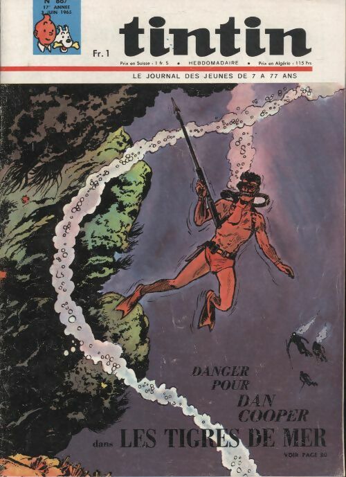 Livrenpoche : Tintin n°867 : Danger pour Dan Cooper dans "Les tigres de mer" - Collectif - Livre