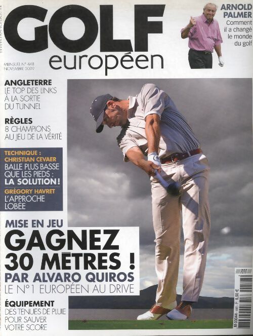 Livrenpoche : Golf européen n°448 : Mise en jeu, gagnez 30 mètres par Alvaro Quiros - Collectif - Livre