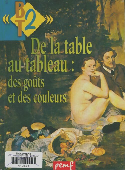 Livrenpoche : De la table au tableau : Des goûts et des couleurs - Collectif - Livre