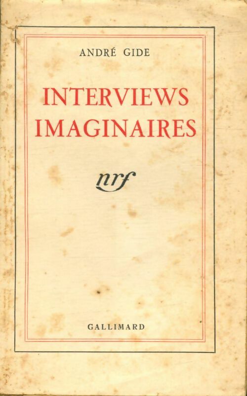 Livrenpoche : Interviews imaginaires - André Gide - Livre