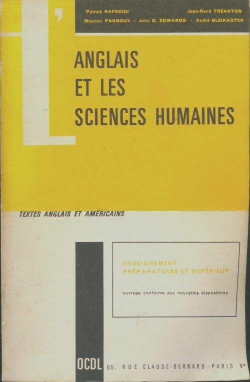 Livrenpoche : L'anglais et les sciences humaines - Collectif - Livre