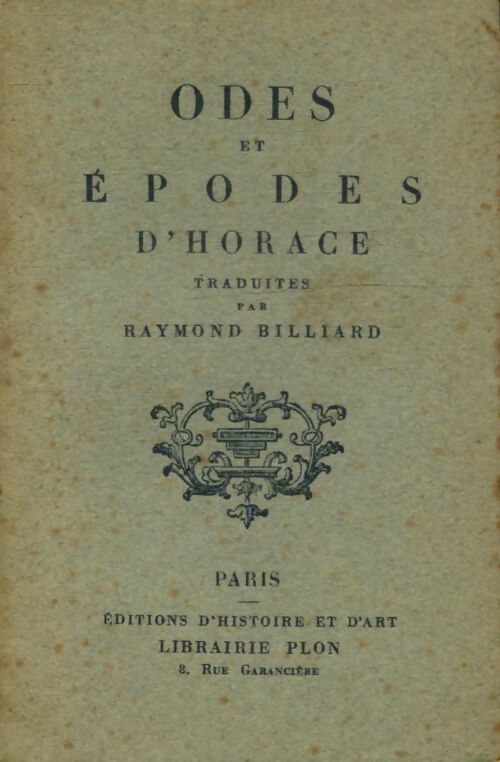 Livrenpoche : Odes et épodes - Horace - Livre