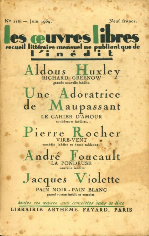 Livrenpoche : Les oeuvres libres n°216 - Collectif - Livre
