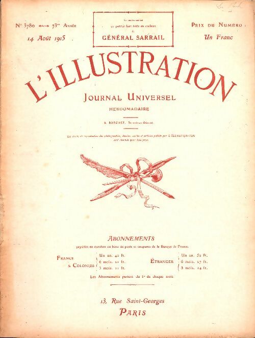 Livrenpoche : L'Illustration n°3780 - Collectif - Livre