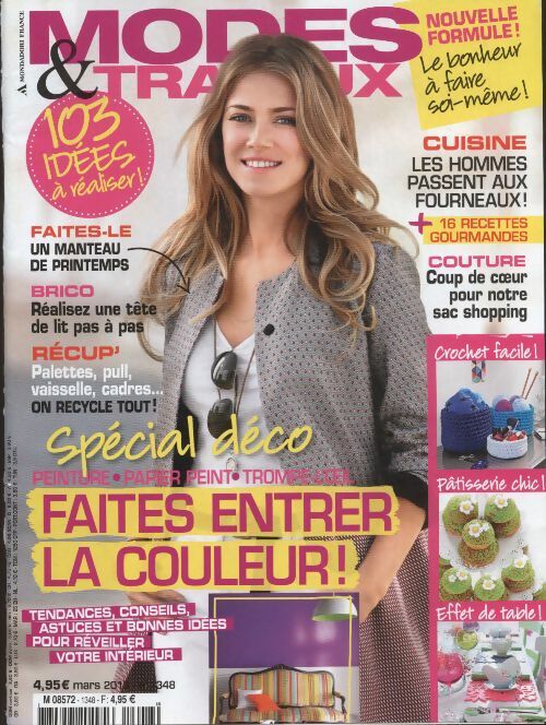 Livrenpoche : Modes & travaux n°1348 : Spécial déco, faites entrer la couleur - Collectif - Livre