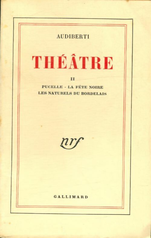 Livrenpoche : Théâtre Tome II - Audiberti - Livre