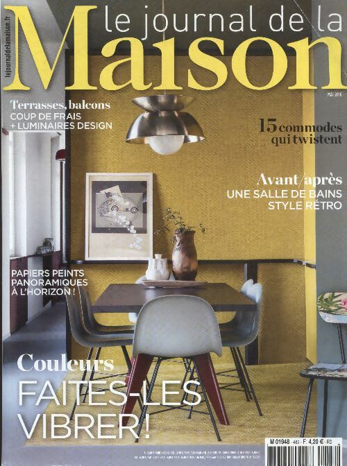 Livrenpoche : Le journal de la maison n°482 : Couleurs, faites-les vibrer - Collectif - Livre