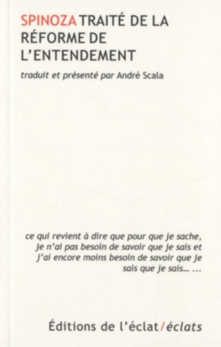 Livrenpoche : Traité de la réforme de l'entendement - Baruch Spinoza - Livre
