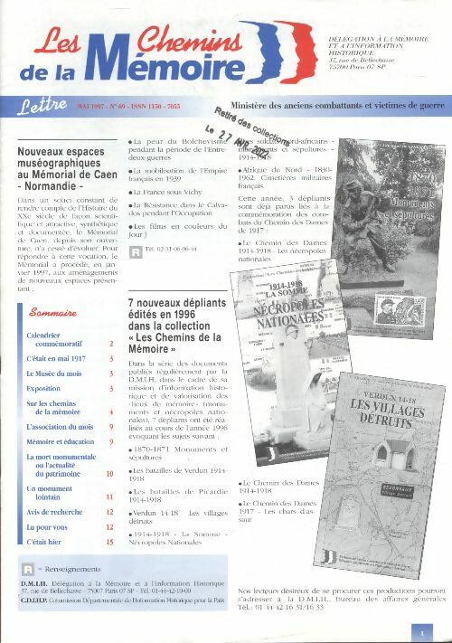 Livrenpoche : Les chemins de la mémoire n°69 : - Collectif - Livre
