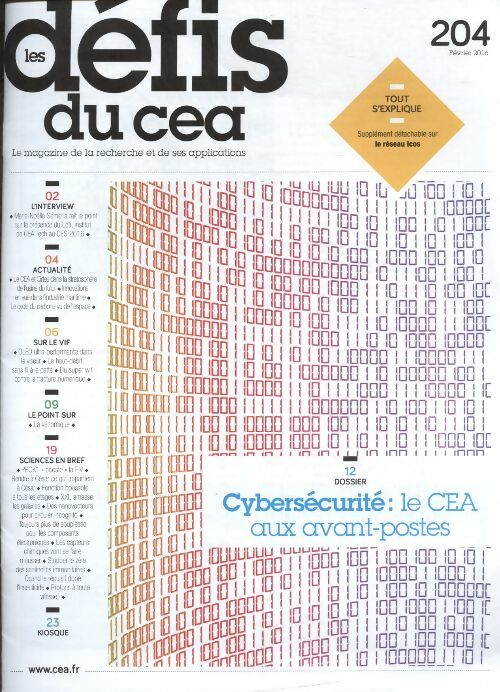 Livrenpoche : Les défis du CEA n°204 : Cybersécurité : le CEA aux avant-postes - Collectif - Livre
