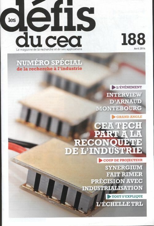 Livrenpoche : Les défis du CEA n°188 : Numéro spécial, de la recherche à l'industrie - Collectif - Livre