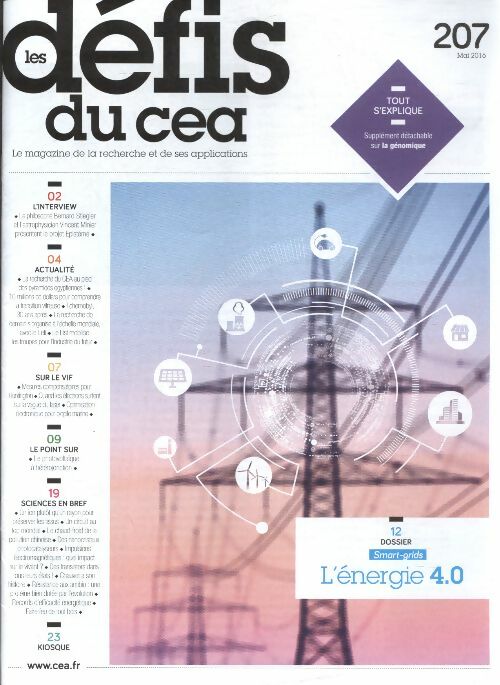 Livrenpoche : Les défis du CEA n°207 : Smart-grids, l'énergie 4.0 - Collectif - Livre