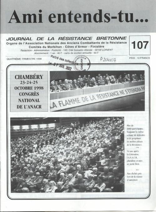 Livrenpoche : Ami entends-tu... n°107 - Collectif - Livre