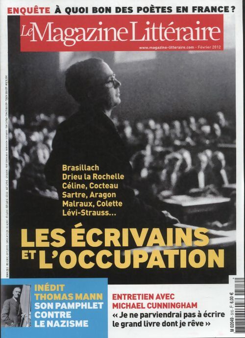 Livrenpoche : Magazine littéraire n°516 : Les écrivains et l'occupation - Collectif - Livre