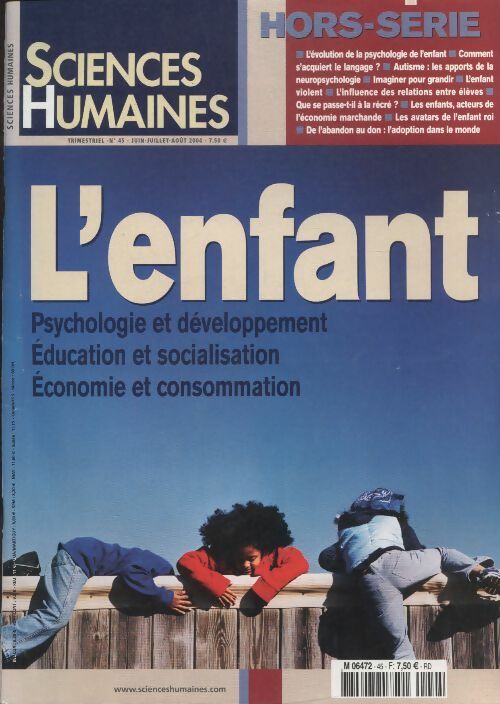 Livrenpoche : Sciences humaines Hors-série n°45 : L'enfant - Collectif - Livre