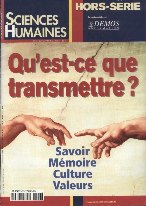 Livrenpoche : Sciences humaines Hors-série n°36 : Qu'est-ce que transmettre ? - Collectif - Livre