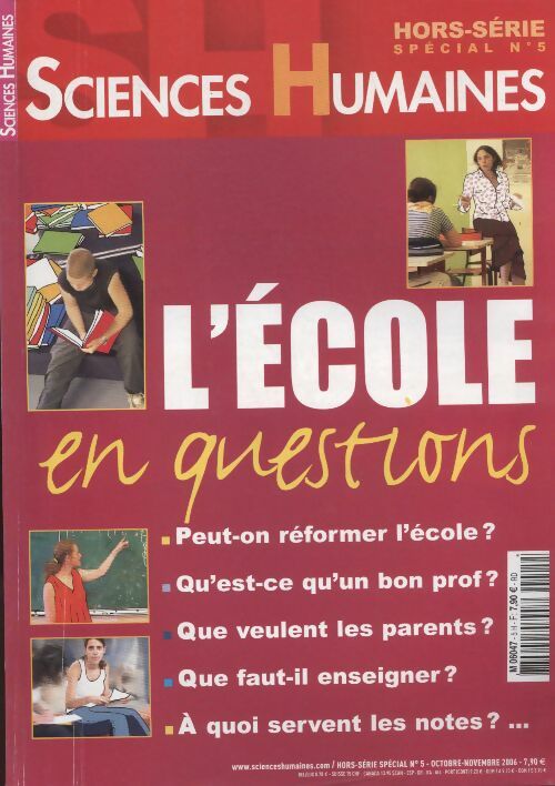 Livrenpoche : Sciences humaines Hors-série n°5 : L'école en question - Collectif - Livre