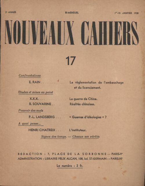 Livrenpoche : Nouveaux Cahiers n°17 - 2e année - Collectif - Livre