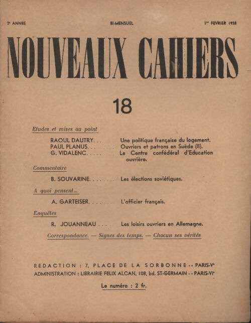 Livrenpoche : Nouveaux Cahiers n°18 - 2e année - Collectif - Livre